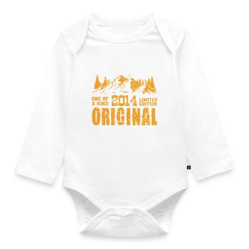 Geburtstagsgeschenk 2014 - 2014 - Baby Bio-Langarm-Body - Weiß - Vorne