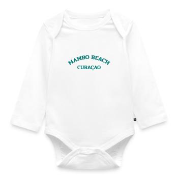 Mambo Beach - Curaçao - Caraïbes néerlandaises - Karibik - Body Bébé bio manches longues - blanc - Devant