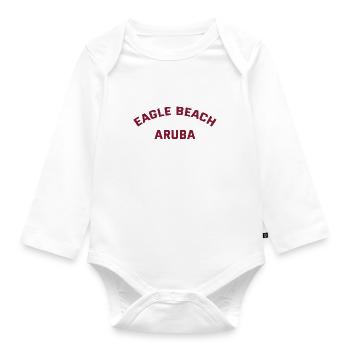 Eagle Beach - Aruba - Oranjestad - Dutch Caribbean - Organic Longsleeve Baby Bodysuit - white - Front
