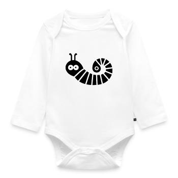 caterpillar - Organic Longsleeve Baby Bodysuit - white - Front
