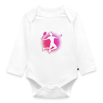 Women's Badminton Badminton Players Squash Men - Organic Longsleeve Baby Bodysuit - white - Front