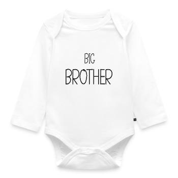 Big Brother - Big Brother - Big Heart - Organic Longsleeve Baby Bodysuit - white - Front