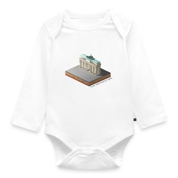 Brandenburg Gate - Organic Longsleeve Baby Bodysuit - white - Front
