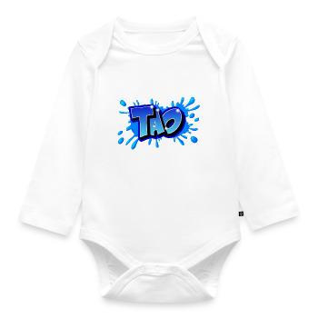 Graffiti "TAO" printable on everything - Organic Longsleeve Baby Bodysuit - white - Front