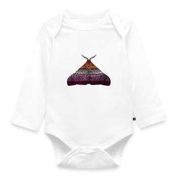 Lesbisch pride Motte - Baby Bio-Langarm-Body - Weiß - Vorne