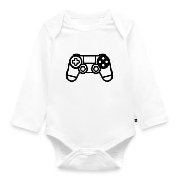 Video games controller - Organic Longsleeve Baby Bodysuit - white - Front