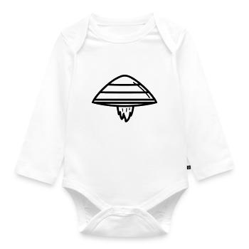 fliegende Untertasse - Baby Bio-Langarm-Body - Weiß - Vorne