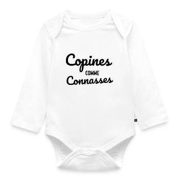 girlfriends as - Organic Longsleeve Baby Bodysuit - white - Front