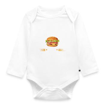 J'peux pas, j'ai burger - Body Bébé bio manches longues - blanc - Devant