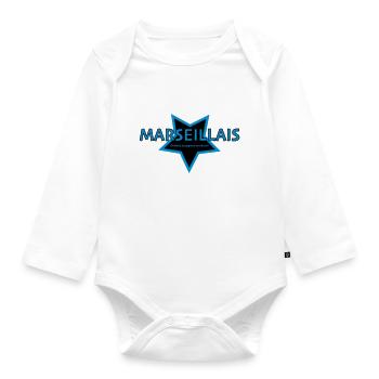 Marseillais à jamais - Body Bébé bio manches longues - blanc - Devant