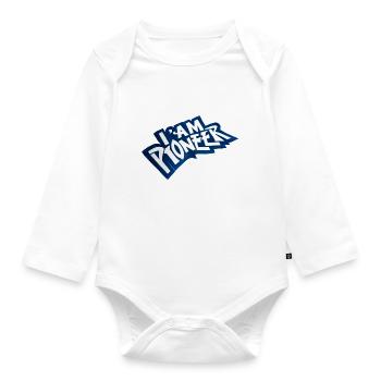 Ich bin ein Pionier - Baby Bio-Langarm-Body - Weiß - Vorne