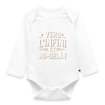 Vers l'infini et au-delà! - Body Bébé bio manches longues - blanc - Devant