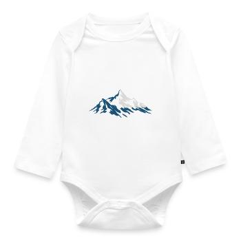 Le Corbier - Alpes - Body Bébé bio manches longues - blanc - Devant