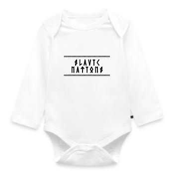 Slavic Nations - Organic Longsleeve Baby Bodysuit - white - Front