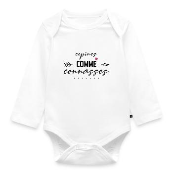 girlfriends as - Organic Longsleeve Baby Bodysuit - white - Front