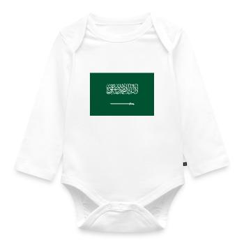 Saudi Arabia - Organic Longsleeve Baby Bodysuit - white - Front