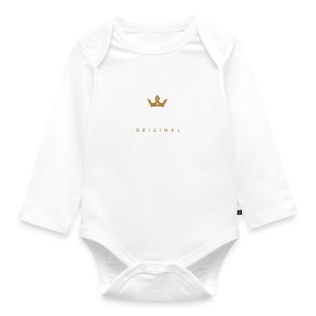 Schmitt Original Family Logo - Organic Longsleeve Baby Bodysuit - white - Front