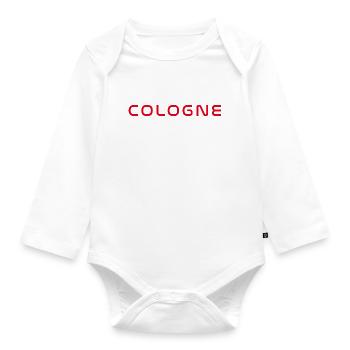 Köln T-Shirt – Domstadt Liebe - Baby Bio-Langarm-Body - Weiß - Vorne
