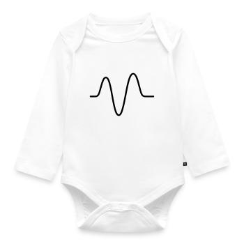Pulse, heartbeat - Organic Longsleeve Baby Bodysuit - white - Front