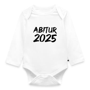 abitur 2025 - Baby Bio-Langarm-Body - Weiß - Vorne