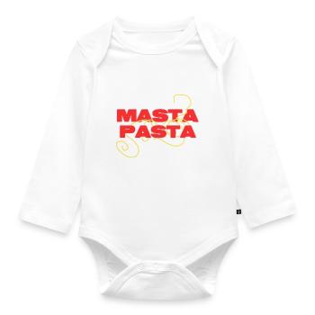 Italian pasta pure - Organic Longsleeve Baby Bodysuit - white - Front