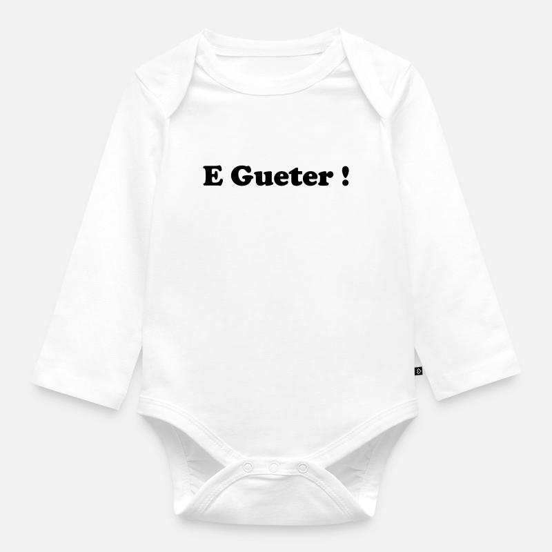 E_gueter_logo - Body Bébé bio manches longues - blanc