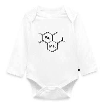 chemical papa + mama - Body Bébé bio manches longues - blanc - Devant