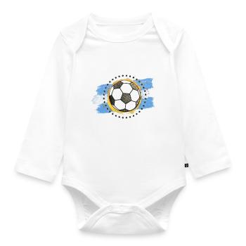 Football Argentine (Argentine) 02 - Body Bébé bio manches longues - blanc - Devant