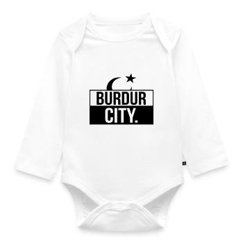 Burdur City - Baby Bio-Langarm-Body - Weiß - Vorne