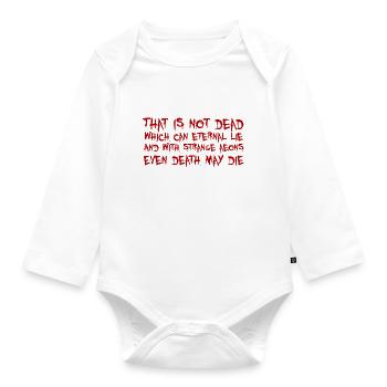 That is not dead which can eternal lie (Cthulhu) - Organic Longsleeve Baby Bodysuit - white - Front