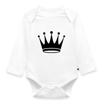 couronne - Body Bébé bio manches longues - blanc - Devant