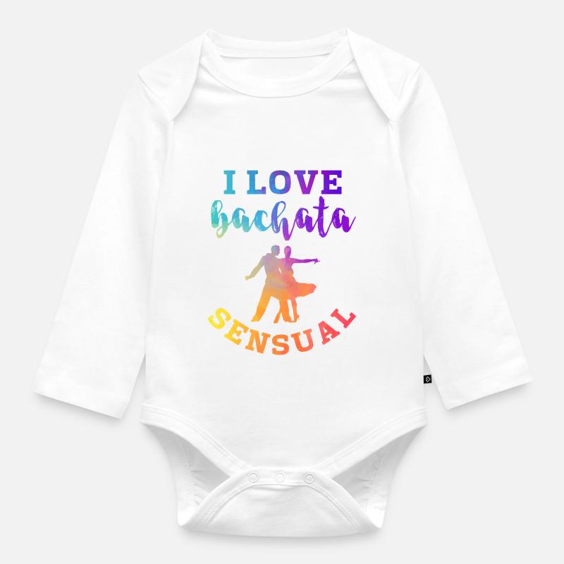 luv bachata - Body Bébé bio manches longues - blanc
