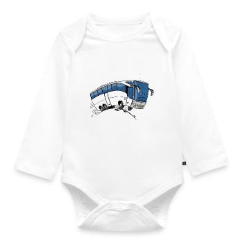 0711 Bus - Baby Bio-Langarm-Body - Weiß - Vorne