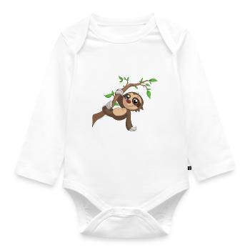 Hanging indolence comique - Body Bébé bio manches longues - blanc - Devant