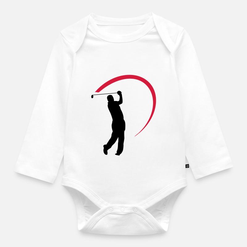 golf - Body Bébé bio manches longues - blanc
