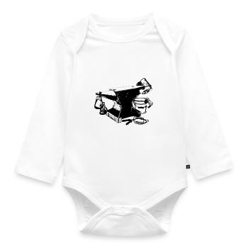 Der Amboss - Baby Bio-Langarm-Body - Weiß - Vorne
