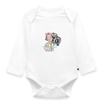 Sommerwetter - Baby Bio-Langarm-Body - Weiß - Vorne