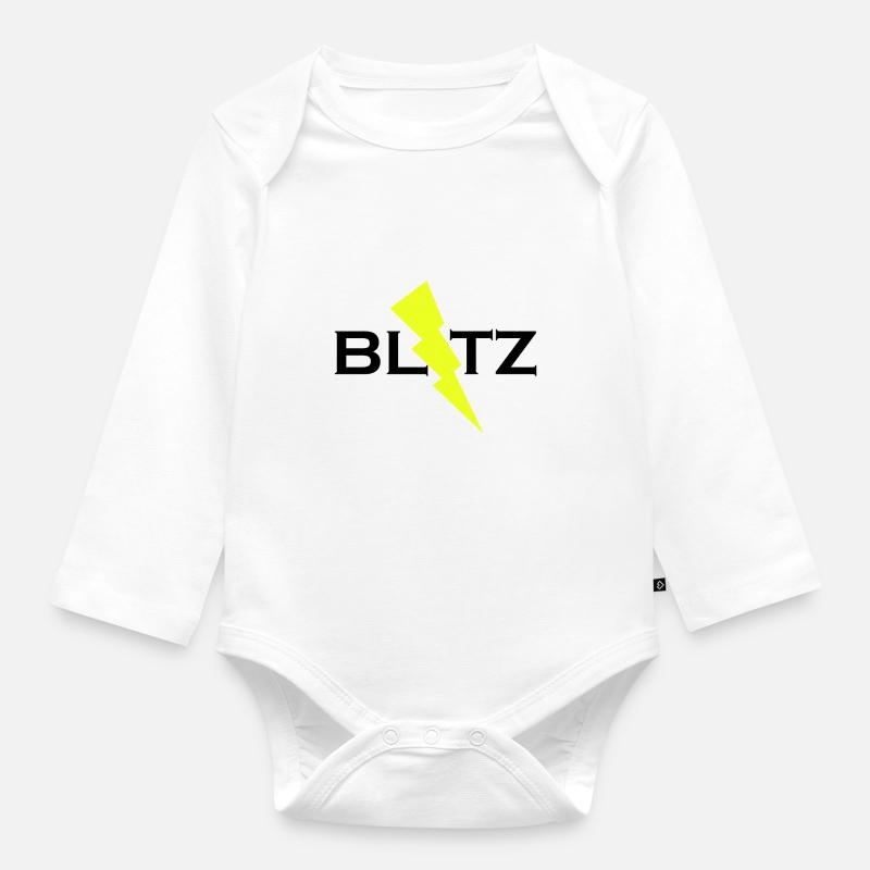 BLITZ - Baby Bio-Langarm-Body - Weiß