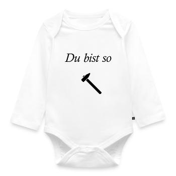 Hammer - Baby Bio-Langarm-Body - Weiß - Vorne