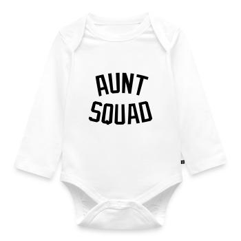 Aunt Squad - Organic Longsleeve Baby Bodysuit - white - Front