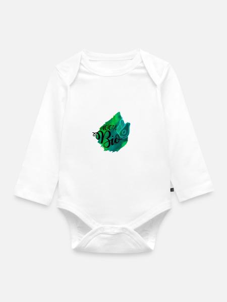 Veganer Vegetarier Tierschutz Geschenkidee - Baby Bio-Langarm-Body - Weiß