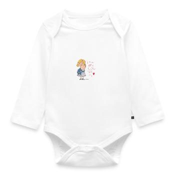 Ich bin eine große Schwester und ich liebe es - Baby Bio-Langarm-Body - Weiß - Vorne