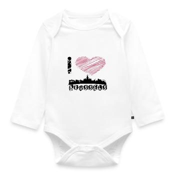 Brussels - Organic Longsleeve Baby Bodysuit - white - Front