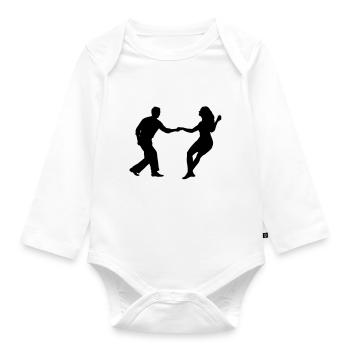 Swing-Tänzer - Baby Bio-Langarm-Body - Weiß - Vorne