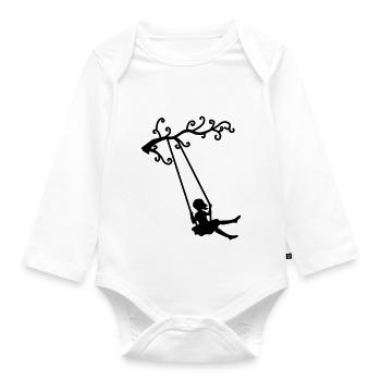 swing girl, schaukel - Baby Bio-Langarm-Body - Weiß - Vorne