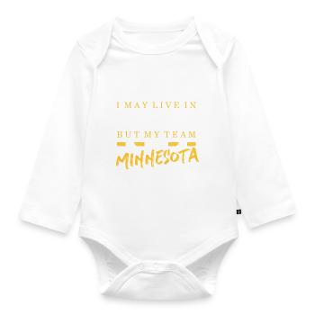 Minnesota Football Fans Germany - Organic Longsleeve Baby Bodysuit - white - Front