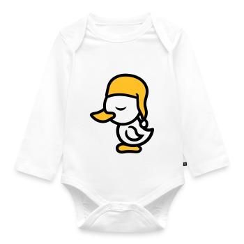 muetze muede bett schlafen schlafmuetze abend erho - Baby Bio-Langarm-Body - Weiß - Vorne