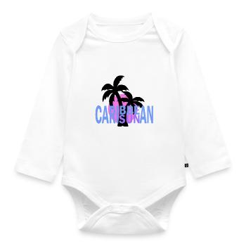 soleil des caraïbes - Body Bébé bio manches longues - blanc - Devant
