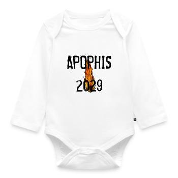 APOPHIS WILL BRING THE EARTH IN DANGER IN 2019 - Organic Longsleeve Baby Bodysuit - white - Front