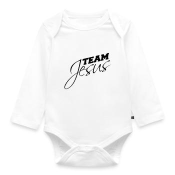 Katholisch Team Jesus Christus Christ Evangelisch - Baby Bio-Langarm-Body - Weiß - Vorne